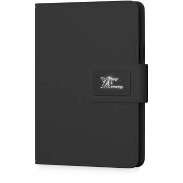 Logotrade promotional merchandise image of: SCX.design O16 A5 light-up notebook power bank