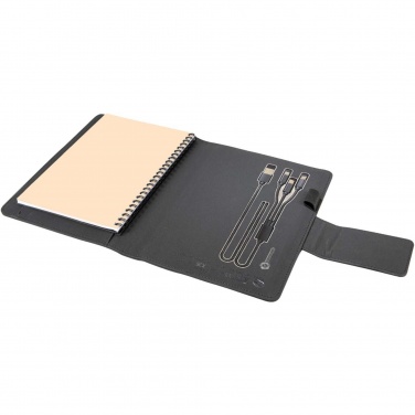 Logo trade promotional merchandise picture of: SCX.design O16 A5 light-up notebook power bank