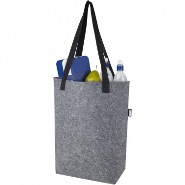 Logo trade business gift photo of: Felta GRS recycled felt tote bag with wide bottom 12L