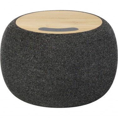 Logo trade corporate gifts image of: Ecofiber bamboo/RPET Bluetooth® speaker and wireless charging pad