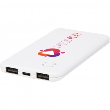 Logo trade promotional giveaways image of: Slender 4000 mAh slim dual power bank