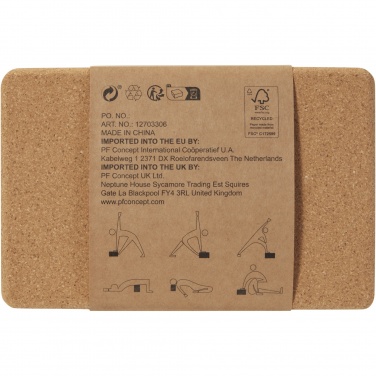 Logotrade promotional merchandise photo of: Trikona cork yoga brick