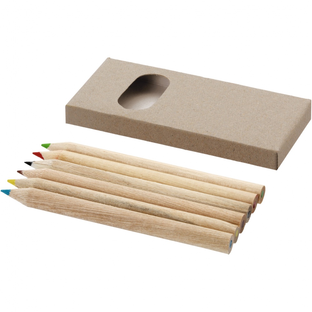 Logo trade corporate gifts picture of: Artemaa 6-piece pencil colouring set