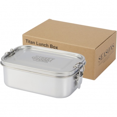 Logo trade business gifts image of: Titan recycled stainless steel lunch box