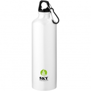Logotrade promotional giveaway image of: Oregon 770 ml RCS certified recycled aluminium water bottle with carabiner