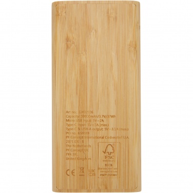 Logotrade promotional giveaway picture of: Tulda 10.000 mAh bamboo power bank
