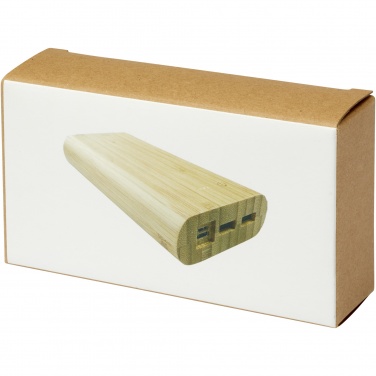 Logo trade corporate gifts image of: Tulda 20.000 mAh bamboo power bank