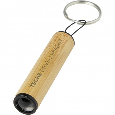 Logotrade promotional item image of: Cane bamboo key ring with light