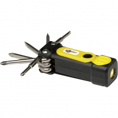 Logo trade promotional merchandise photo of: Octo 8-in-1 RCS recycled plastic screwdriver set with torch