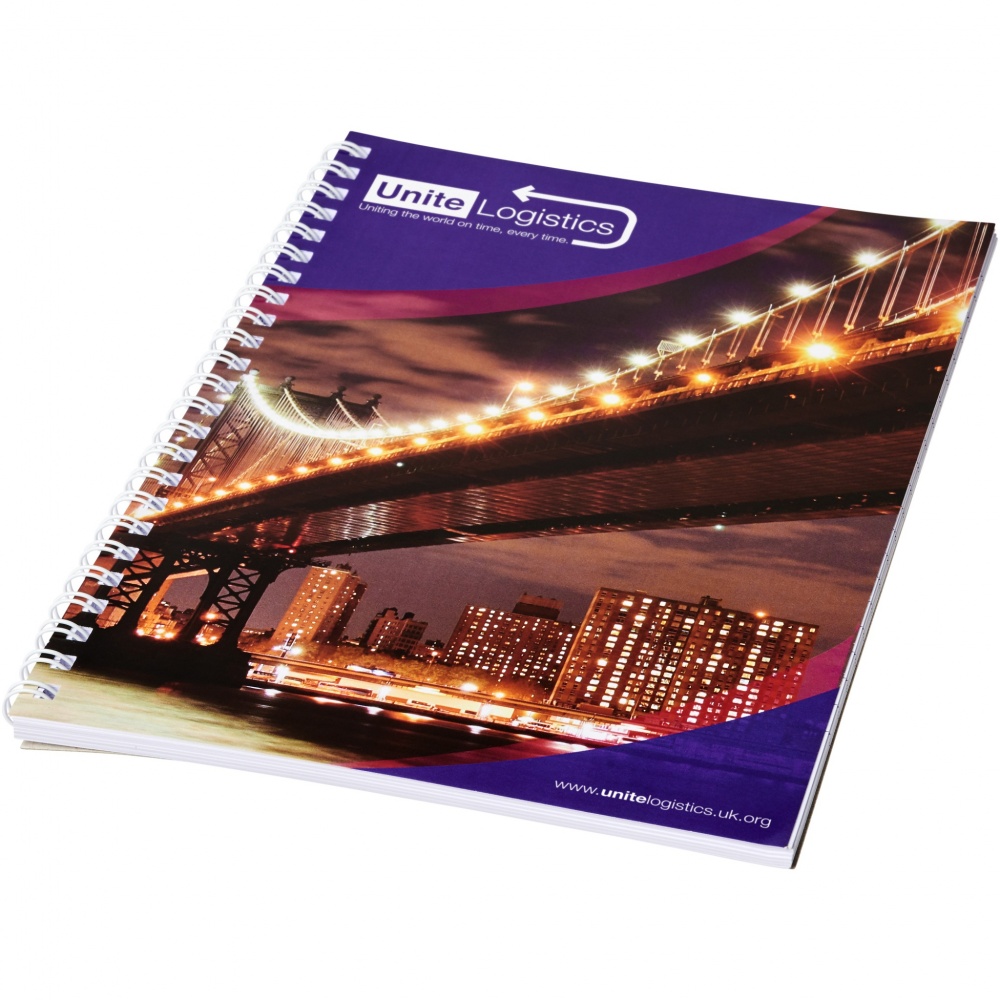 Logo trade promotional item photo of: Desk-Mate® A5 spiral notebook with printed back cover