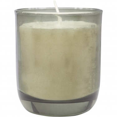 Logotrade promotional giveaway image of: Wellmark Discovery 200 ml hand soap dispenser and 150 g scented candle set - dark amber fragrance