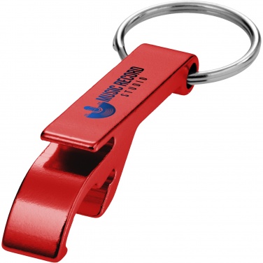Logotrade corporate gift image of: Tao RCS recycled aluminium bottle and can opener with keychain 
