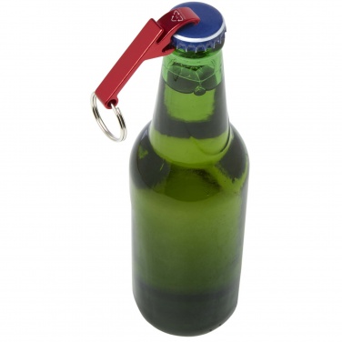 Logo trade corporate gift photo of: Tao RCS recycled aluminium bottle and can opener with keychain 