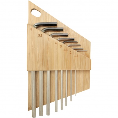 Logotrade promotional product image of: Allen bamboo hex key tool set