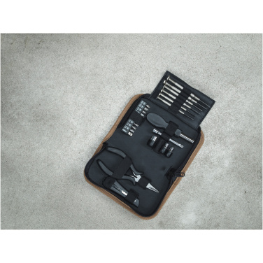 Logo trade promotional items picture of: Spike 24-piece RCS recycled plastic tool set with cork pouch