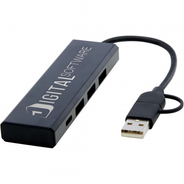 Logo trade corporate gift photo of: Rise RCS recycled aluminium USB 2.0 hub