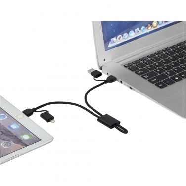 Logo trade promotional merchandise picture of: Connect 6-in-1 RCS recycled aluminium 45W quick charge & data transfer cable