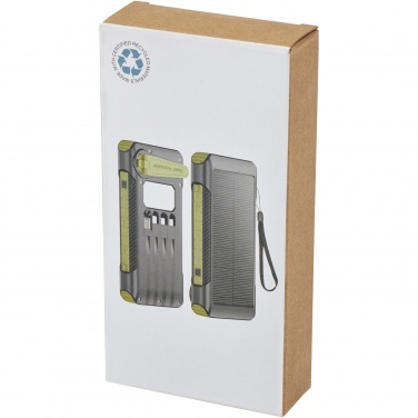 Logo trade promotional giveaways picture of: Soldy 10.000 mAh RCS recycled plastic solar dynamo power bank 