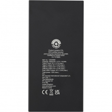 Logotrade advertising product image of: Connect 5000 mAh recycled aluminium power bank