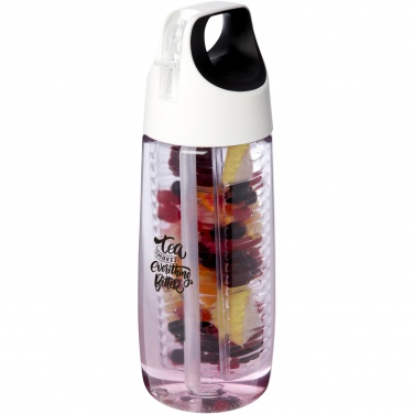 Logotrade promotional gift picture of: HydroFruit 700 ml recycled plastic sport bottle with flip lid and infuser
