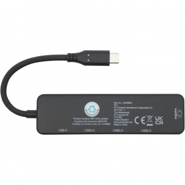 Logo trade advertising products picture of: Loop RCS recycled plastic multimedia adapter USB 2.0-3.0 with HDMI port