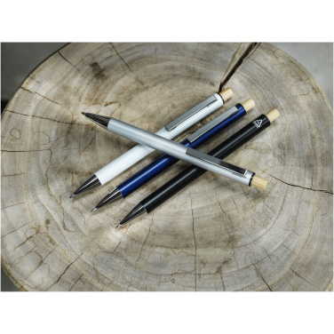 Logo trade business gift photo of: Cyrus recycled aluminium ballpoint pen (black ink)
