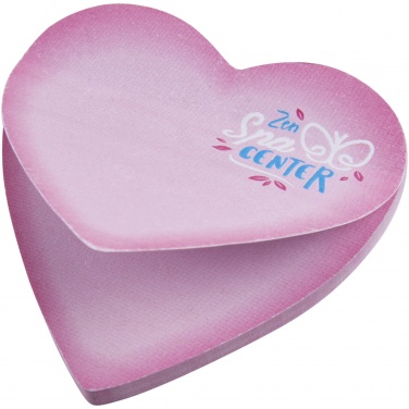 Logo trade corporate gifts picture of: Sticky-Mate® heart-shaped recycled sticky notes