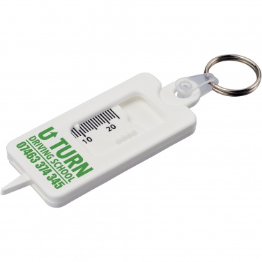 Logotrade promotional gift image of: Kym recycled tyre tread check keychain