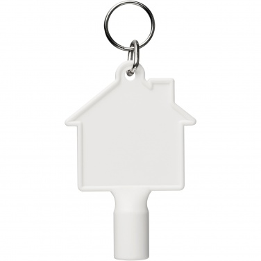 Logotrade promotional giveaway picture of: Maximilian house-shaped recycled utility key keychain