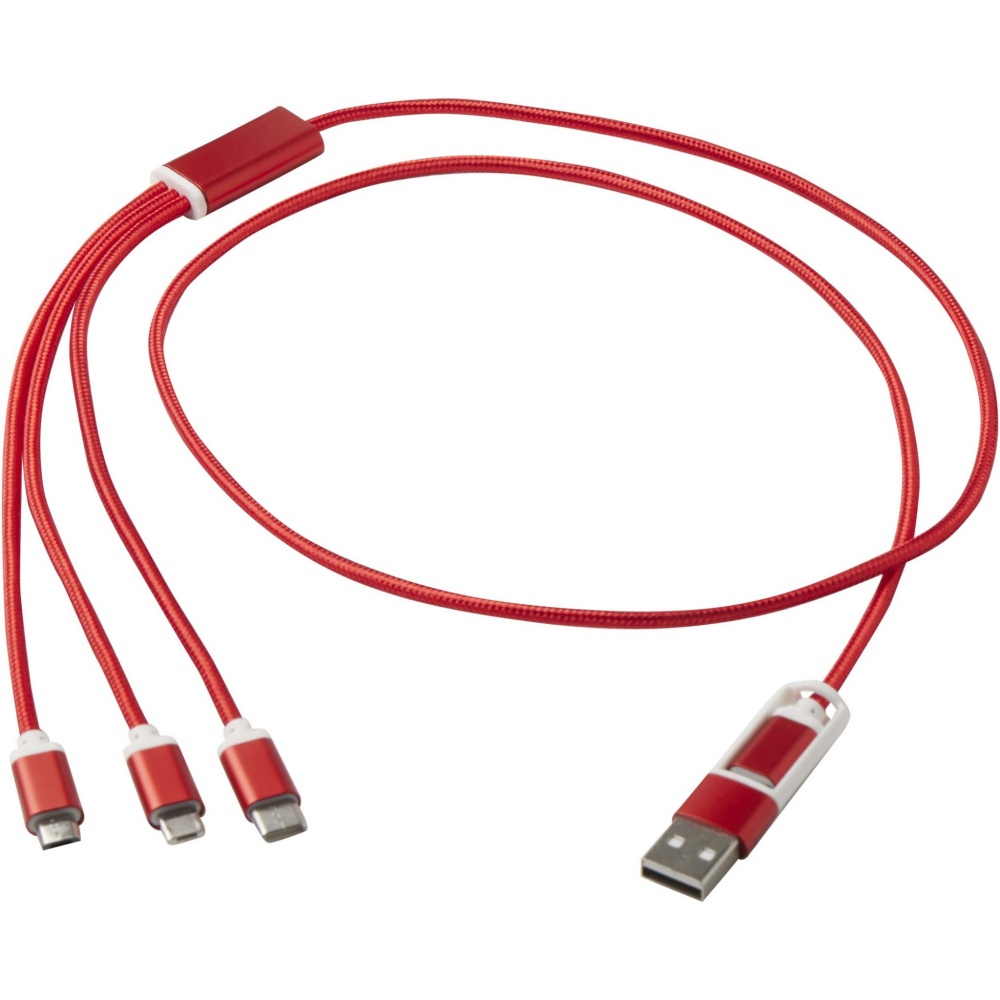 Logo trade promotional item photo of: Versatile 5-1 recycled aluminium charging cable