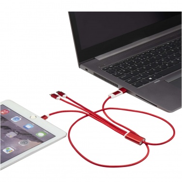 Logo trade advertising products picture of: Versatile 5-1 recycled aluminium charging cable