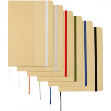 Logo trade promotional merchandise image of: Nelida A5 recycled cardboard hard cover notebook