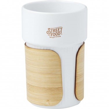 Logo trade promotional giveaway photo of: Tumbler Fika 340 ml with bamboo sleeve