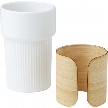 Logo trade promotional giveaway photo of: Tumbler Fika 340 ml with bamboo sleeve