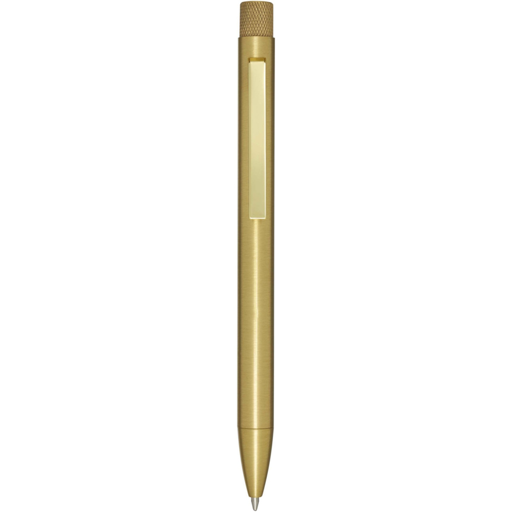 Logo trade promotional giveaways image of: Beatriz recycled brass ballpoint pen