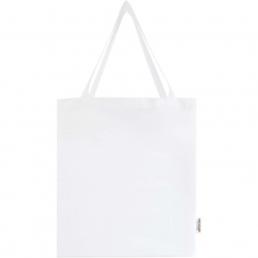 Logotrade corporate gift image of: Madras 140 g/m² GRS recycled cotton gusset tote bag