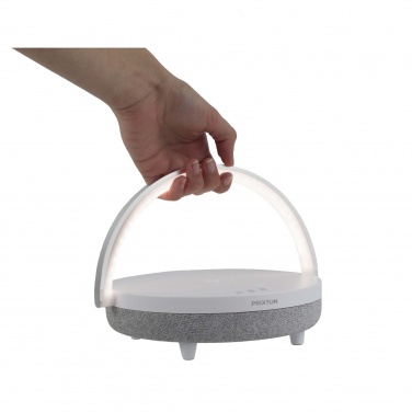 Logotrade promotional gift image of: Prixton 4-in-1 10W Bluetooth® speaker with LED light and wireless charging base