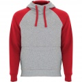 Badet unisex two-tone hoodie, Heather grey / Red