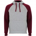 Badet kids two-tone hoodie, Heather grey / Garnet