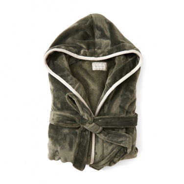 Logotrade promotional item image of: VINGA Louis luxury plush RPET robe size L-XL
