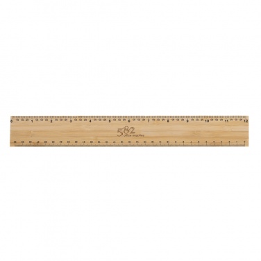 Logo trade promotional merchandise photo of: Timberson extra thick 30cm double sided bamboo ruler