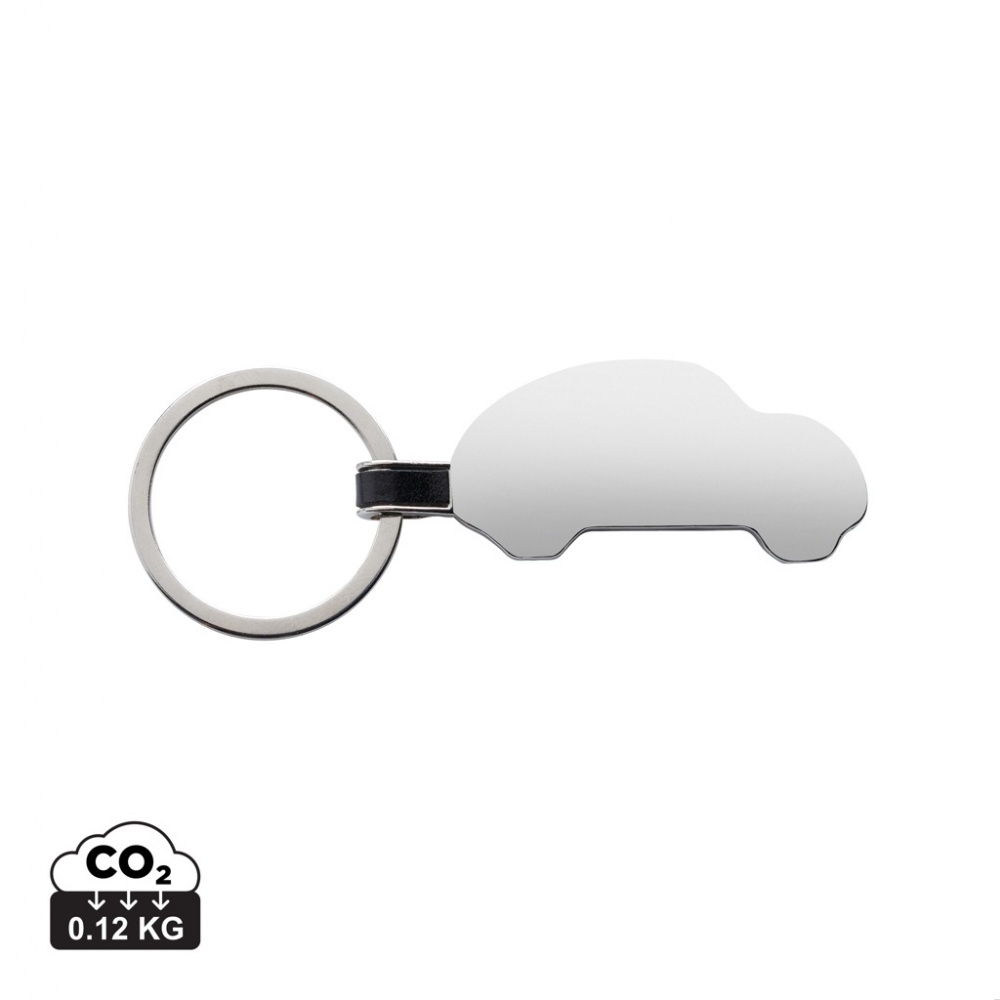 Logo trade promotional merchandise picture of: RCS recycled zinc alloy car keyring