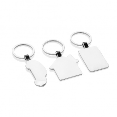 Logo trade promotional gift photo of: RCS recycled zinc alloy car keyring