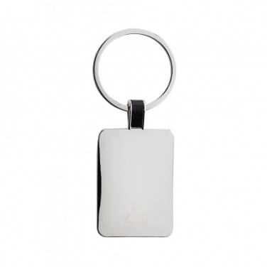 Logo trade promotional items image of: RCS recycled zinc alloy rectangle keyring