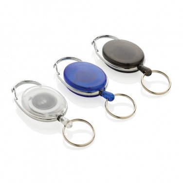Logo trade promotional gifts image of: RCS recycled ABS roller clip keychain