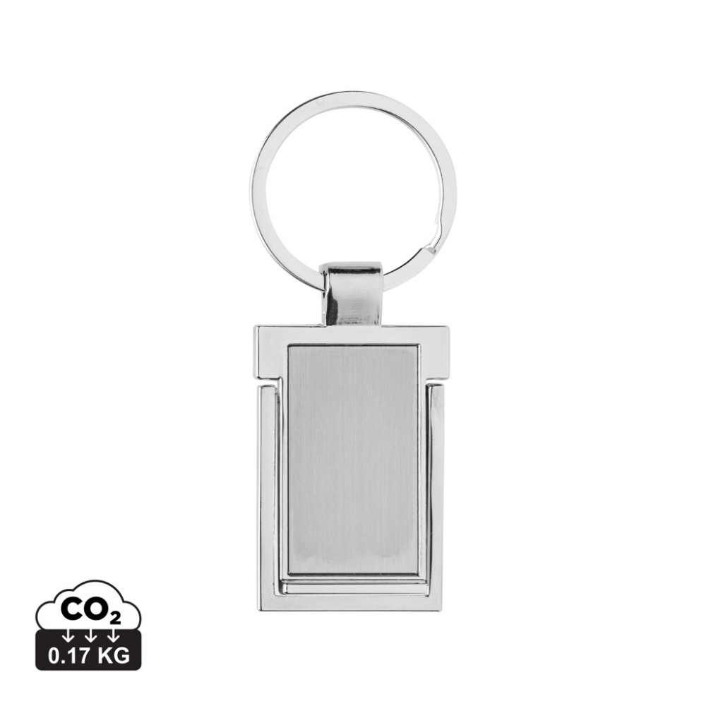 Logotrade promotional merchandise image of: RSC recycled zinc alloy phone stand keychain