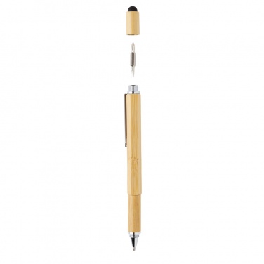 Logotrade promotional giveaway image of: Bamboo 5-in-1 toolpen