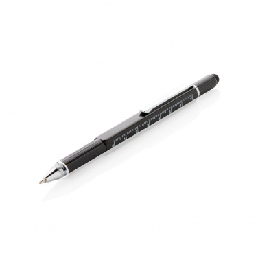 Logo trade promotional items image of: 5-in-1 aluminium toolpen