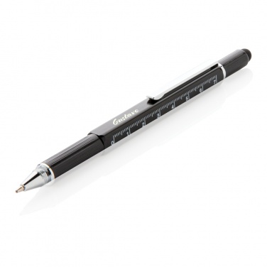 Logo trade advertising products picture of: 5-in-1 aluminium toolpen