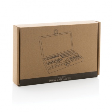 Logo trade promotional products image of: Carvine 21 pcs bamboo tool set